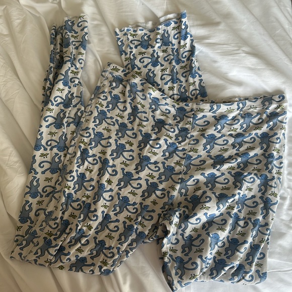 Roller Rabbit Blue Monkey Pjs Size Small - Picture 5 of 5